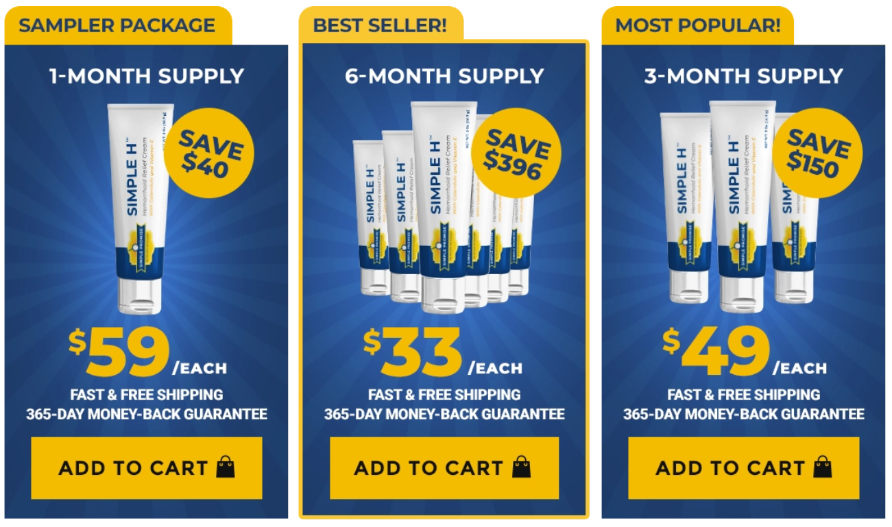 Simple H Price Details