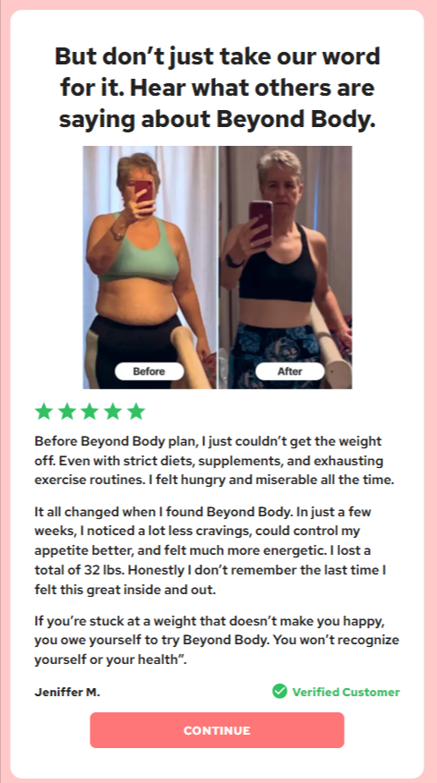 Beyond Body Customer Reviews
